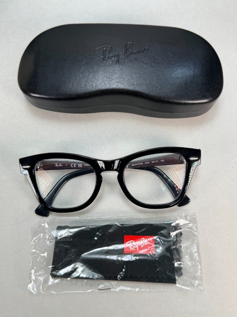 Ray-Ban Rb0707vm 2000 Black Eyeglasses Frame 50-21 145 With Case
